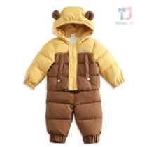 2-piece ski set with hooded jacket, 3d ears, embroidery and trousers Amber Hug
