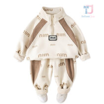 2-piece sports set with high-collar sweatshirt and modern pattern Mini Motion Light