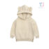 Nude sweatshirt with hood and 3D elements Bimbo Frame Beige