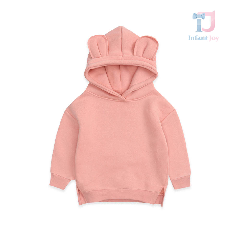 Nude hooded sweatshirt with 3d elements Bimbo Frame Pink