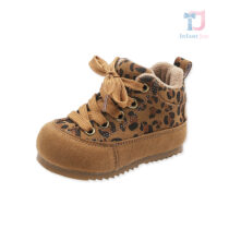 Faux suede shoes with laces and added lining Little Glamour