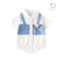 Romper with classic collar and 3d plush teddy bear Bear's Trend