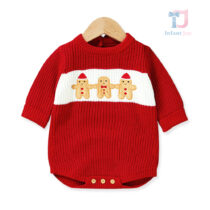 Christmas knitted bodysuit with appliqués Christmas Ginger