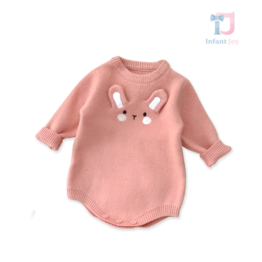 Premium bodysuit made of high-quality knit with 3d elements Cute Bunny
