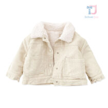 Denim jacket with karakul and snap-button fastening Vanilla Softness