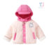 Waterproof jacket with fluffy lining, hood and applique Pinky Walk
