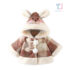 Premium wool and plush coat with hood and pompoms The Cutest