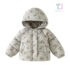 Transitional jacket with down filling, hood and snap buttons Cozy Hop