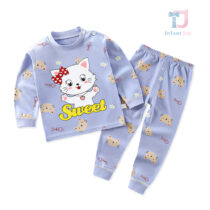 2-piece pajama set with printed top and trousers The Kitty