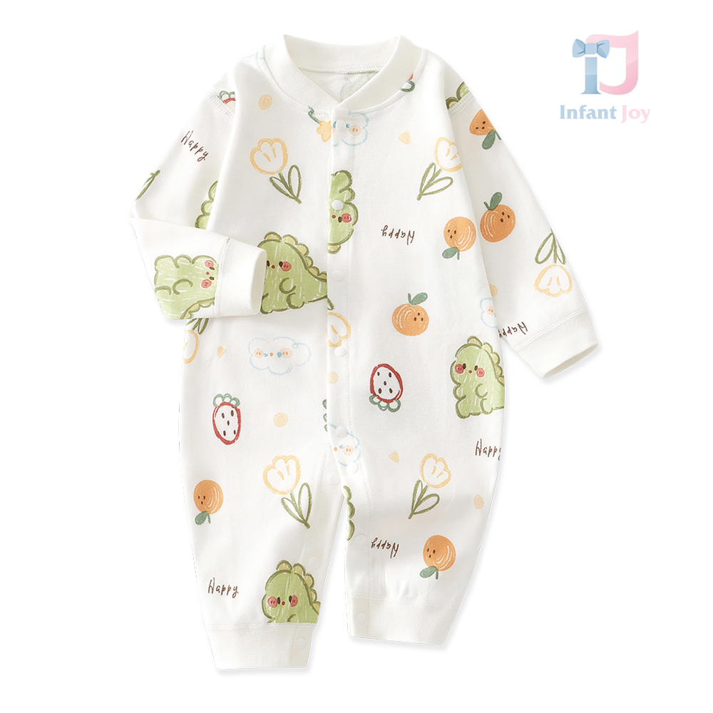 Cotton romper with cute pattern and snap fastening Happy Baby