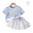 2-piece t-shirt with embroidery and skirt set Honey Baby