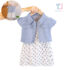 2-piece denim shirt and airy dress set Little Charm
