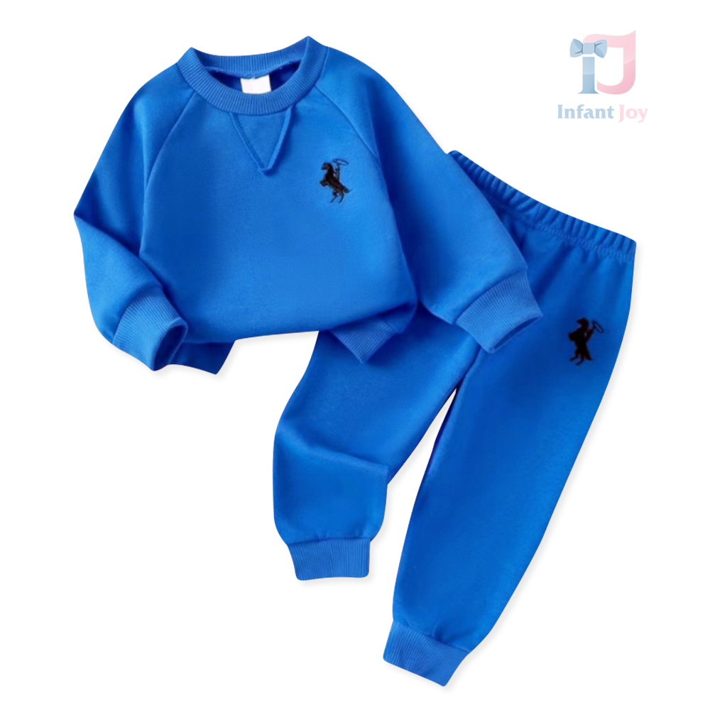 2-piece sports set with modern embroideries Polo Blue