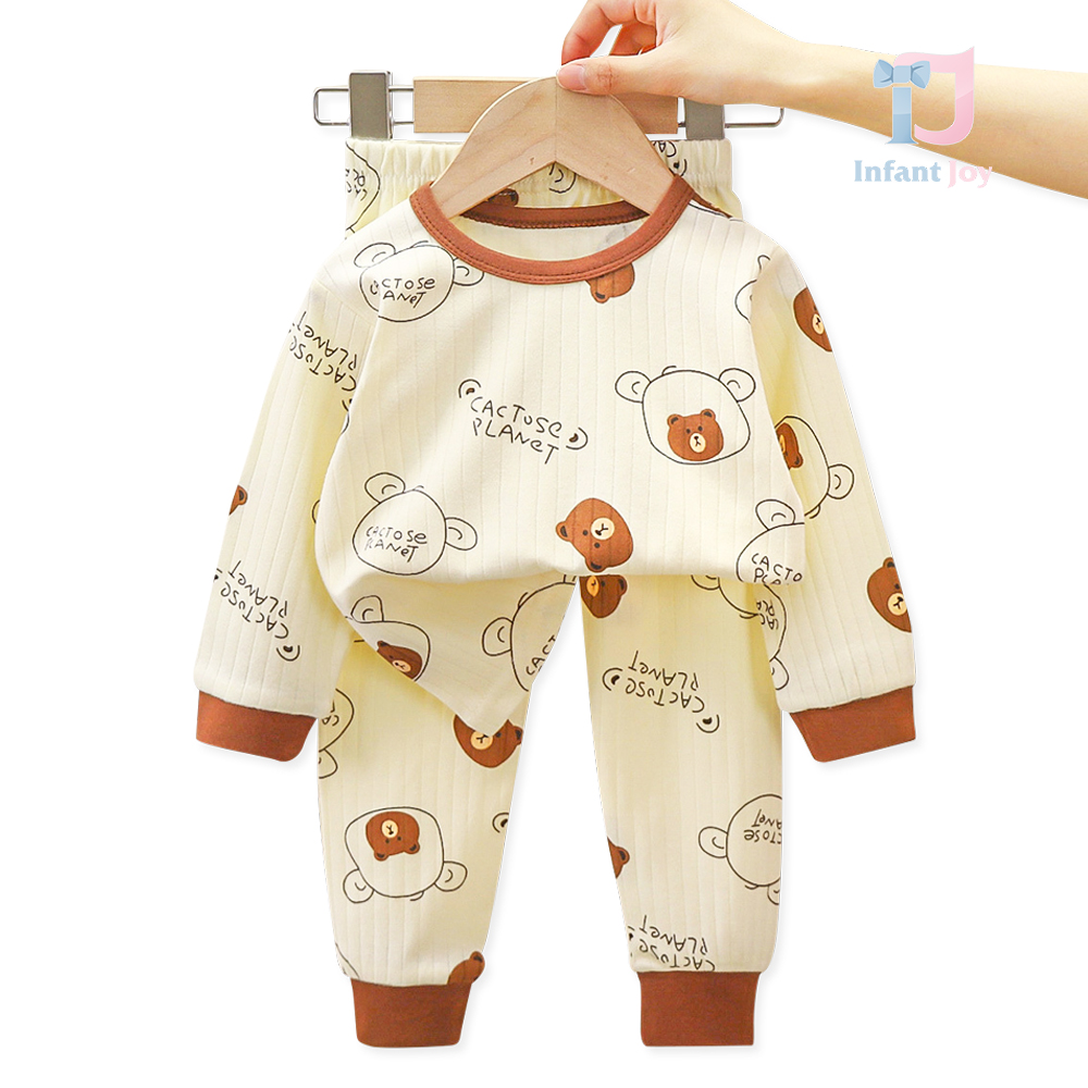 2-piece ribbed cotton pajama set with teddy bear print Bear Planet