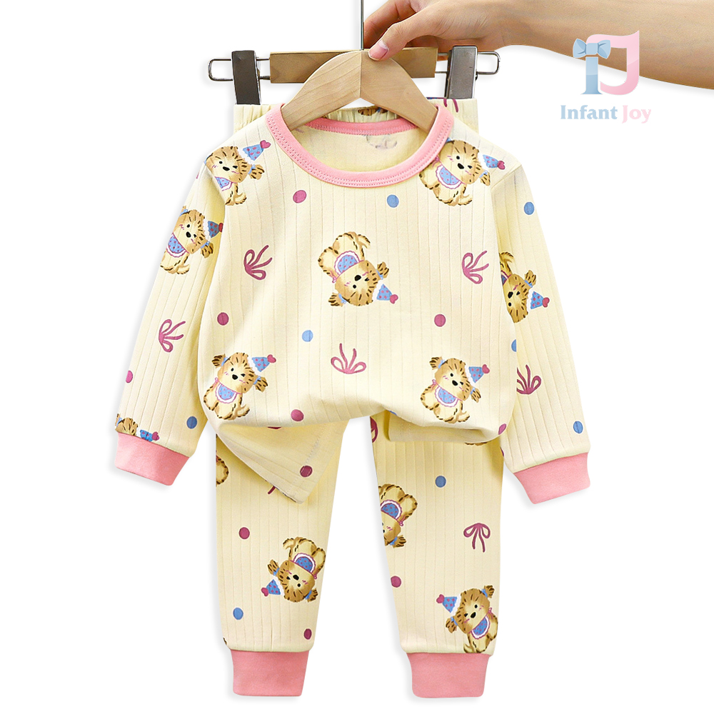 2-piece ribbed cotton pajama set with puppy print Puppy Planet