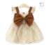 Dress with glitter tulle and bow Choco Ribbon