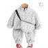 3-piece sports set of blouse/sweatshirt with high collar, trousers and shoulder bag Ace Bear Grey