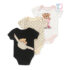 3-piece short sleeve bodysuit set Famous Bear