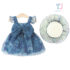 2-piece dress and hat set with large bow Blue Hearts