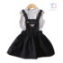 2-piece rib top and pinafore dress set Mini Diva