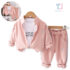 3-piece sports set with high collar sweatshirt, blouse and trousers Rose Polo