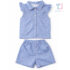 2-piece floral short-sleeve shirt and trousers set Miniature Flowers
