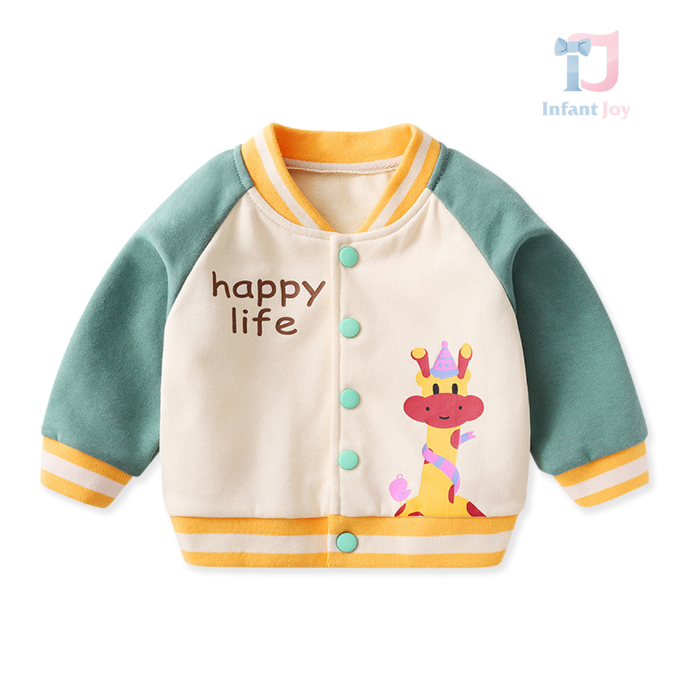 Sweatshirt/bomber with prints and snap button fastening Happy Giraffe
