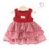 Dress with voluminous ruffles and plaid pattern Vintage Cherry