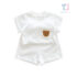 2-piece t-shirt and trousers set with waffle effect and plush applique Waffle Bear