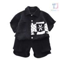 2-piece shirt and shorts set with classic collar X Boy