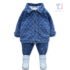 2-piece denim jacket and trousers set with an attractive pattern Denim Wave