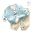 3-piece knitted vest, printed blouse and trousers set Happy Bee