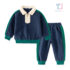 2-piece classic collar blouse and trousers set Prep Club