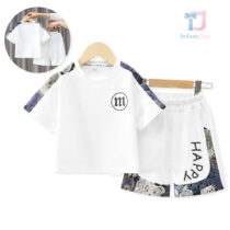 2-piece t-shirt and shorts set with modern details Happy Summer